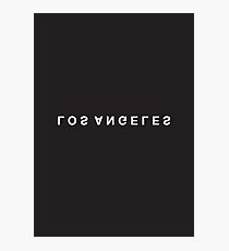 Los Angeles Minimalist Black and White - Trendy/Hipster Typography Photographic Print