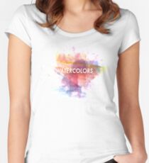 WATERCOLORS Women's Fitted Scoop T-Shirt