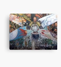 Mexico City Palacio de Bellas Artes Mural El Hombre en la encrucijada 1934 Diego Rivera Canvas Print