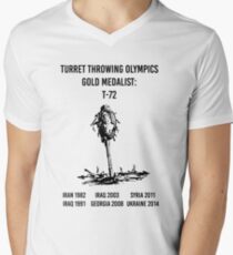 Olympia T-72 Schwarz T-Shirt mit V-Ausschnitt für Männer