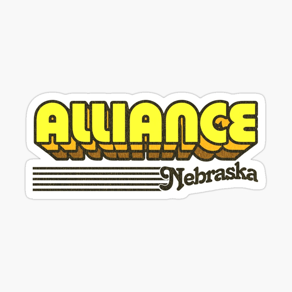 Alliance, Nebraska | Retro Stripes Sticker