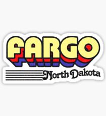 Fargo, North Dakota | Retro Stripes Sticker