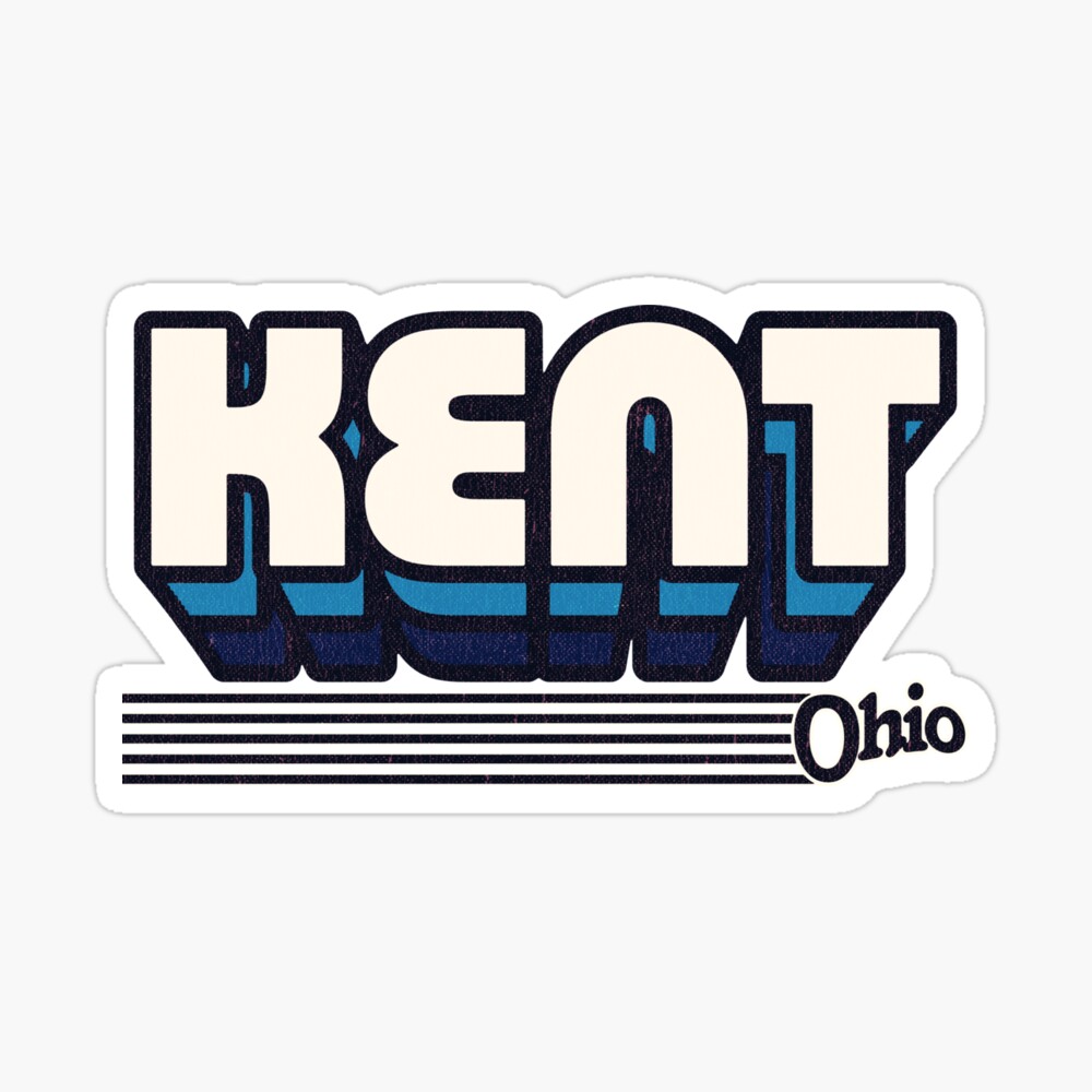 Kent, Ohio | Retro Stripes Sticker