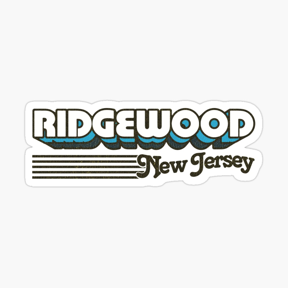 Ridgewood, New Jersey | Retro Stripes Sticker