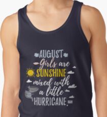 AUGUST Girls Sunshine and Hurricane Birth Month Tank Top