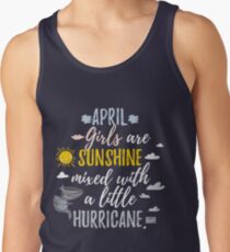 APRIL Girls Sunshine and Hurricane Birth Month Tank Top
