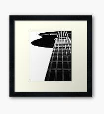Black Acoustic Guitar Cool Musician Player Music T-Shirt Framed Print