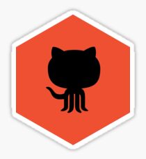 Git Black Hexagon Sticker