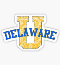 Delaware U- blue and gold Sticker