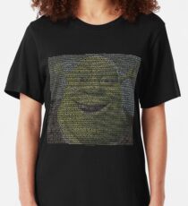 SHREK - Entire Script - With Shrek Face Slim Fit T-Shirt