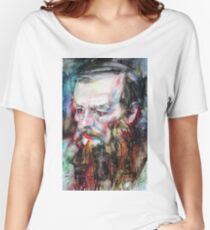 FYODOR DOSTOYEVSKY - watercolor portrait.7 Women's Relaxed Fit T-Shirt