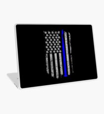 Crochet USA Flag (The Thin Blue Line) Laptop Skin