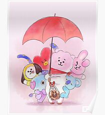 Póster BT21 esperando el arco iris