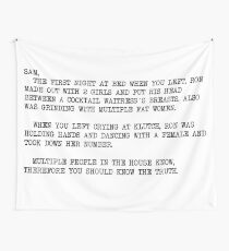 Anonymous Letter to Sammi Wall Tapestry