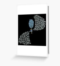 Floral spread (blue variant) Greeting Card