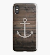 Anchor wood iPhone Case