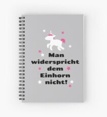 Cuaderno de espiral Man widerspricht dem Einhorn nicht