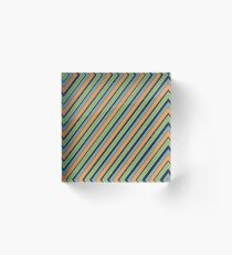 Oblique multi-colored stripes Acrylic Block