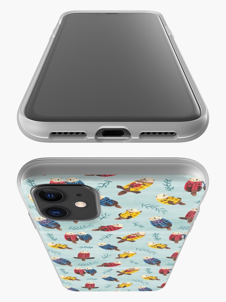 Alternate view of Sea Otters Wearing Plaid iPhone Case & Cover
