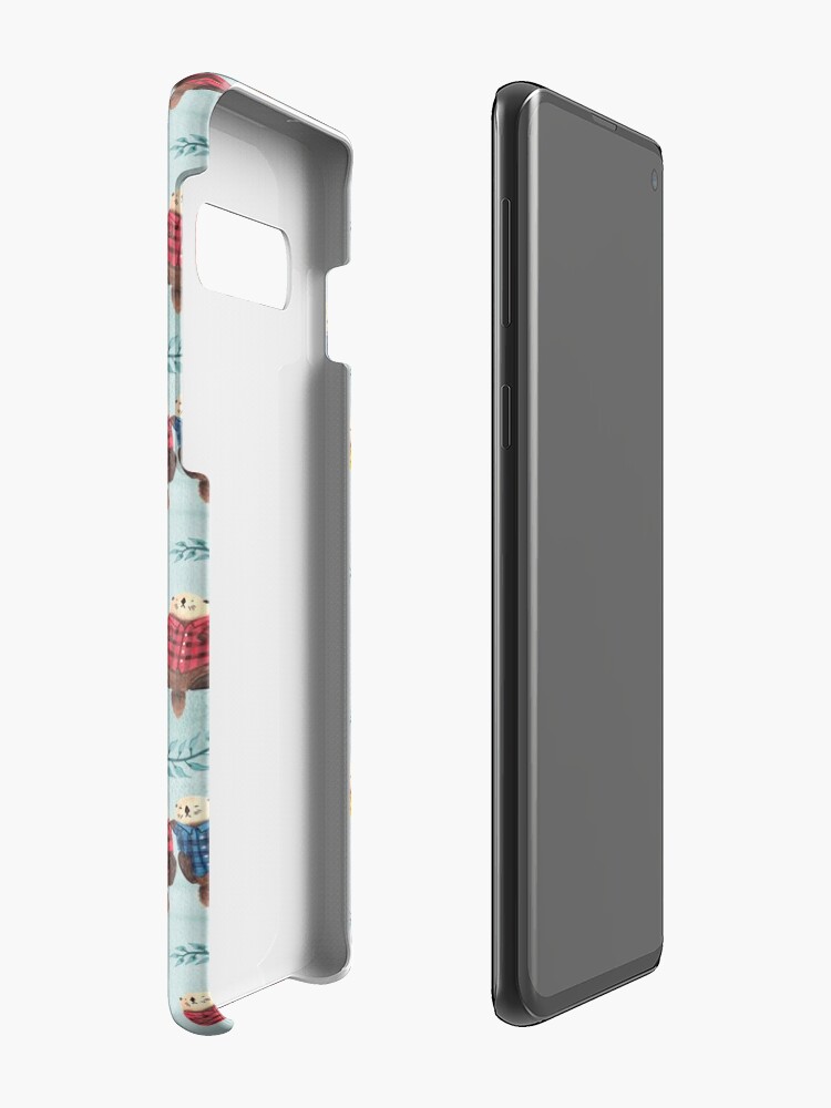 Alternate view of Sea Otters Wearing Plaid Case & Skin for Samsung Galaxy