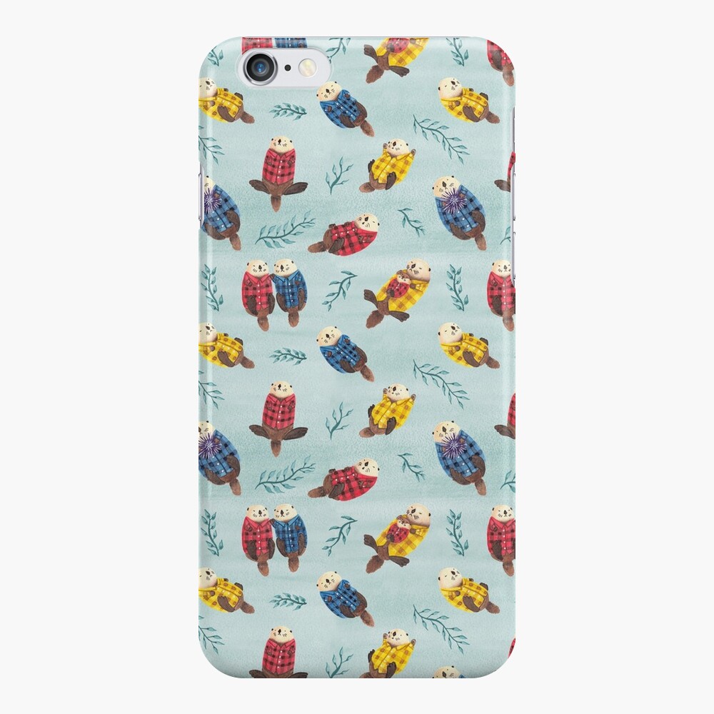 Sea Otters Wearing Plaid iPhone Case & Cover