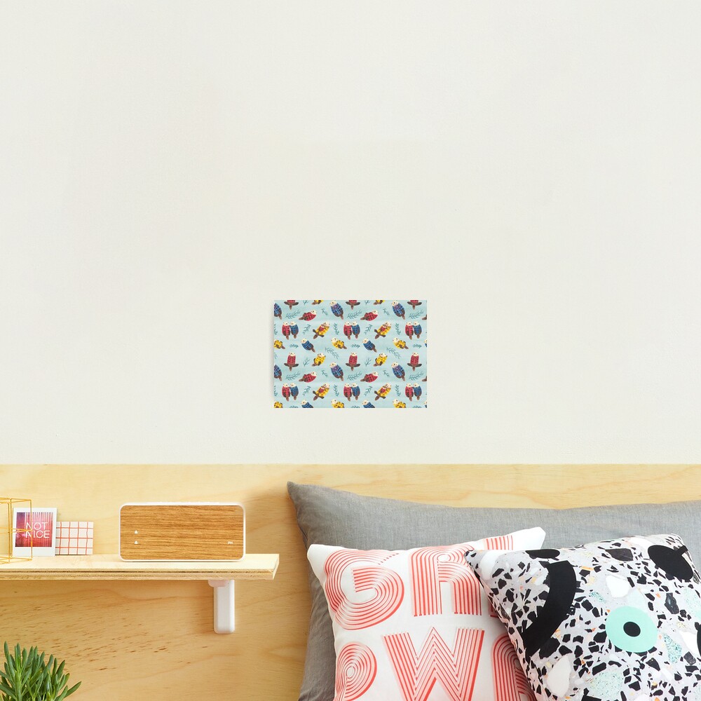 Sea Otters Wearing Plaid Photographic Print