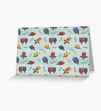Sea Otters Wearing Plaid Greeting Card