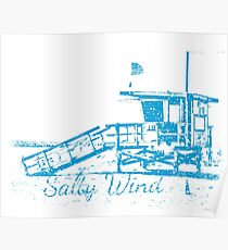 Lifeguard tower on the beachside Poster