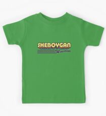 Sheboygan, Wisconsin | Retro Stripes Kids Tee