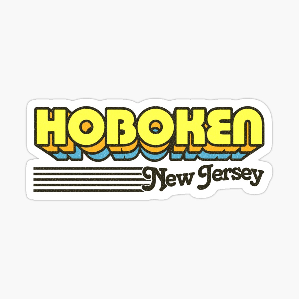 Hoboken, New Jersey | Retro Stripes Sticker
