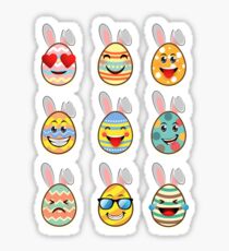 Funny Easter Egg Emoji T-shirt, Easter T-Shirts Sticker