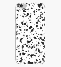 Abstract black watercolor Dalmatian spots pattern iPhone Case