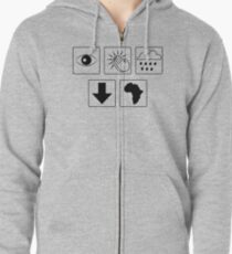 Bless the Rains (Down in Africa) in Black Zipped Hoodie