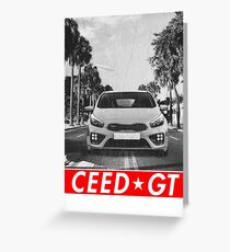 Ceed GT & quot; Redstriped & quot; Greeting Card