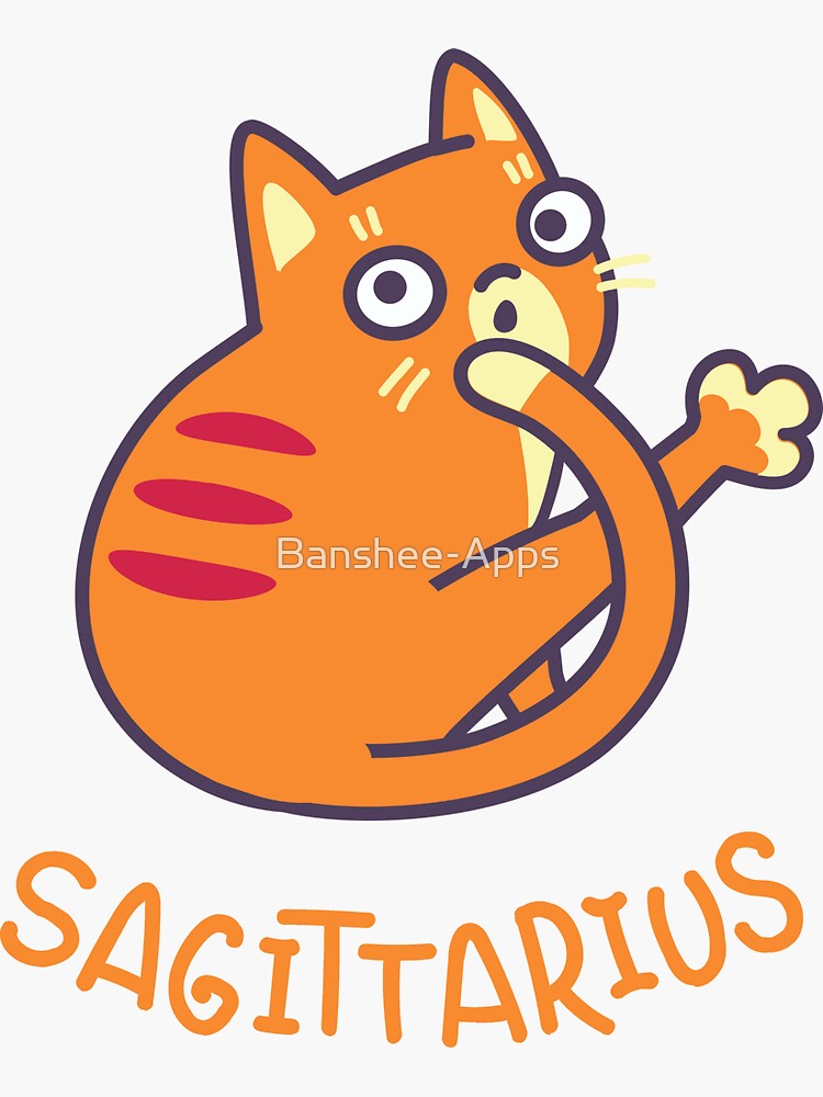 Funny Sagittarius Cat Horoscope Tshirt - Astrology and Zodiac Gift Ideas! by Banshee-Apps