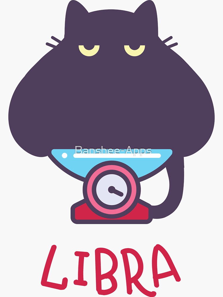 Funny Libra Cat Horoscope Tshirt - Astrology and Zodiac Gift Ideas! by Banshee-Apps
