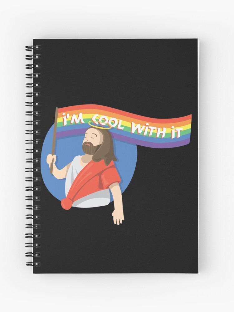 Funny Jesus Gay Pride Lgbt Equalityshirt Spiral Notebook - 