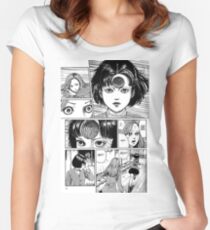 junji ito spiral Women's Fitted Scoop T-Shirt