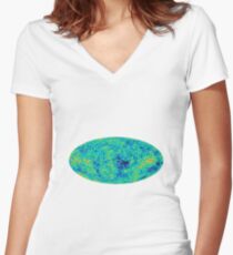 Cosmic microwave background. First detailed "baby picture" of the universe Women's Fitted V-Neck T-Shirt