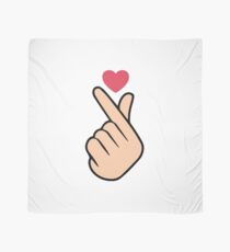 K Pop Love Heart Hand Sign Scarf