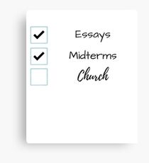 Essays Midterms Church Canvas Print