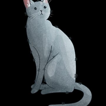 Artwork thumbnail, Russian blue cat- Gifts for Cat Lovers by FelineEmporium
