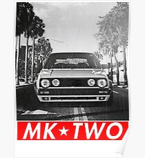 Golf 2 GTI MK2 & quot; Redstriped & quot; Poster