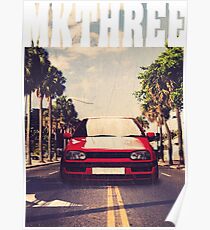 Golf 3 MK3 & quot; Palm Beach & quot; Poster