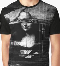 Mona Lisa Glitch Graphic T-Shirt