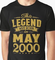 This Legend Was Born In May 2000 18 Year Old Graphic T-Shirt