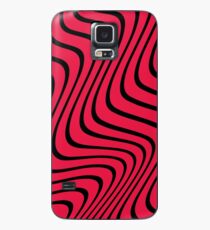 Psychedelic Red & Black PewDiePie Wave Pattern Case/Skin for Samsung Galaxy