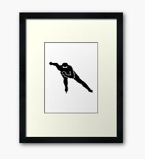 Speed skating Framed Print
