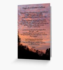 Prayer of an Alzheimer's Sufferer Greeting Card