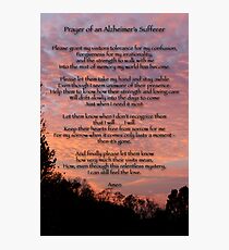 Prayer of an Alzheimer's Sufferer Photographic Print